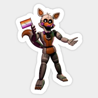 Lolbit Lesbian Flag Pride - FNAF Sticker